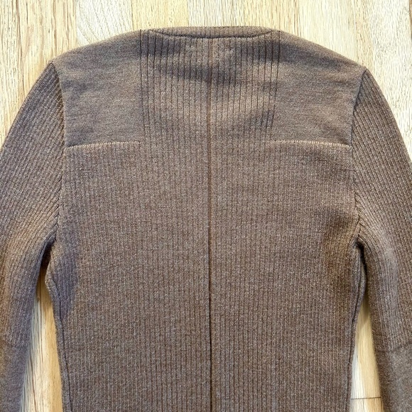 RAG & BONE audrina washable wool crew sweater slim fit camel brown size M - Picture 13 of 14